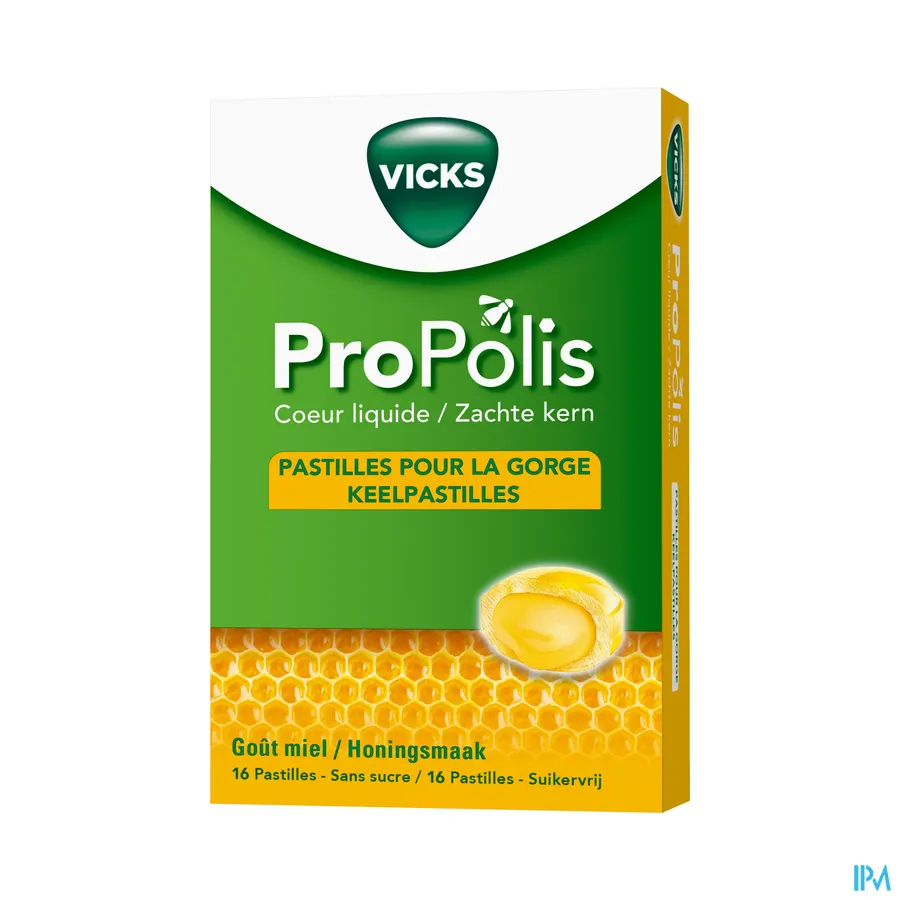 packshot van Vicks Propolis Coeur Liquide Zuigtabl 16