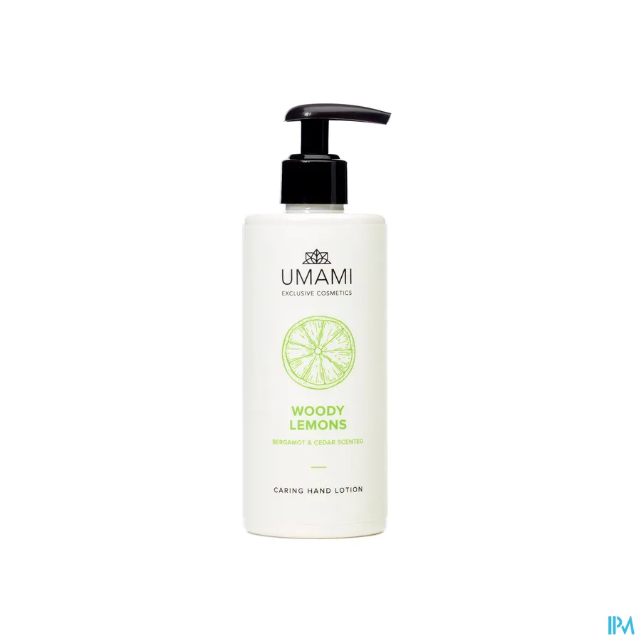 packshot van Umami Woody Lemons Bergamot & Ceder Hand Lotion 300 ml