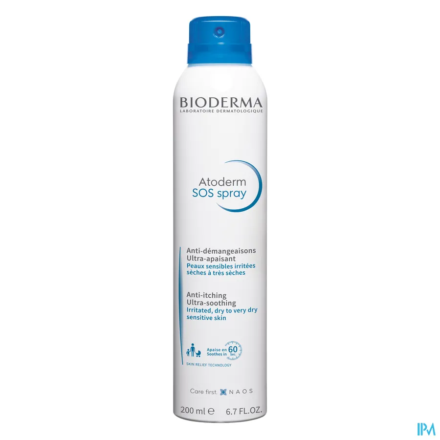 packshot van Bioderma Atoderm SOS Spray 200 ml