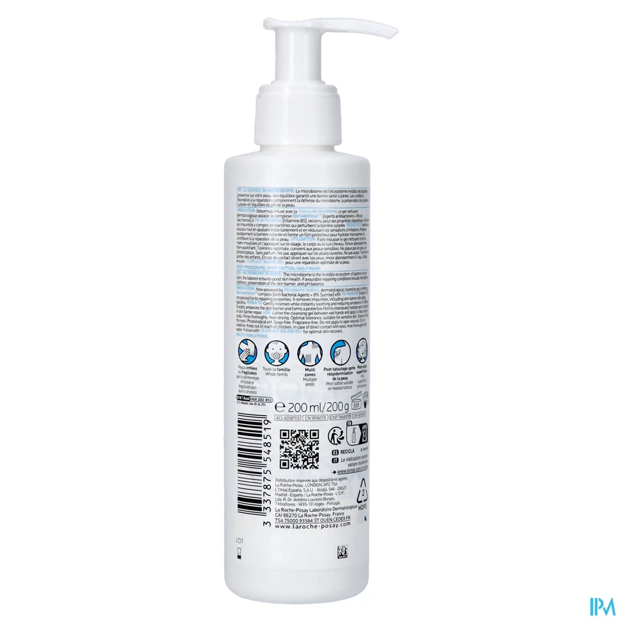 packshot van La Roche-posay Cicaplast Wasgel B5 200 ml