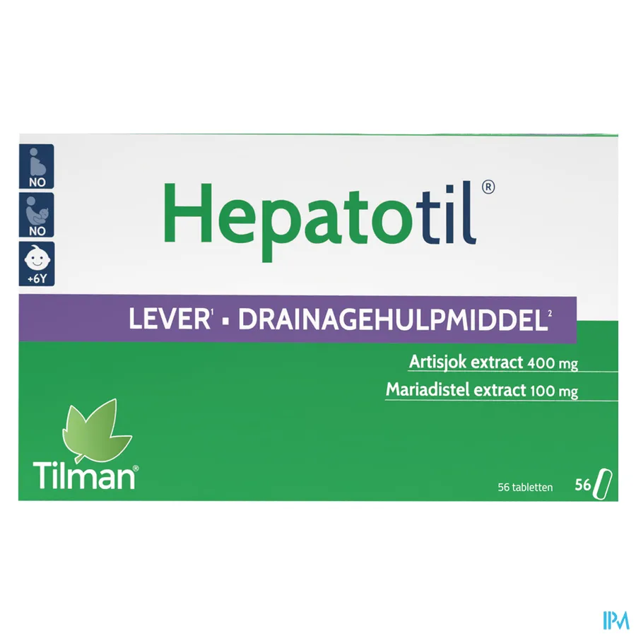packshot van Hepatotil 56 tabletten