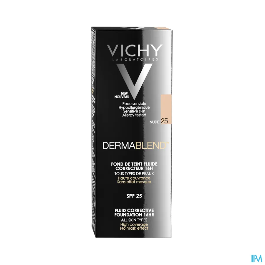 packshot van Vichy Dermablend Fond De Teint Fluide 25 Nude 30 ml