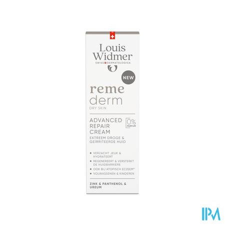 Louis Widmer Remederm Dry Skin Advanced Repair Cream 75 ml - zonder parfum