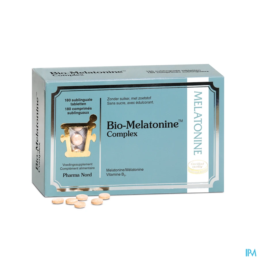 productshot van Bio-Melatonine Complex 180 Sublinguale Tabletten