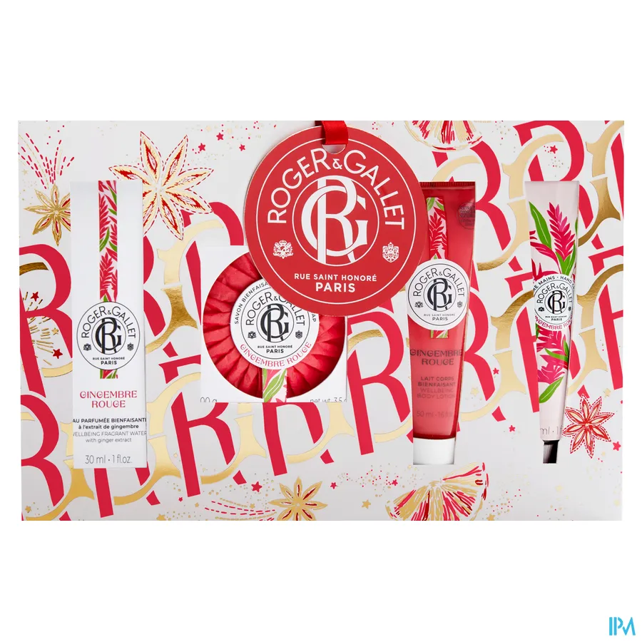 packshot van Roger & gallet Set Noel Rit Gingembre Rouge 30 ml 4 Producten