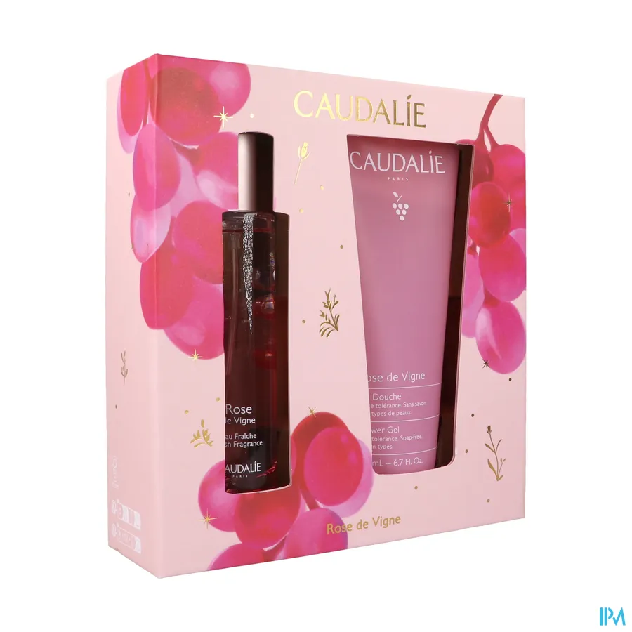 packshot van Caudalie Rose de Vigne Eau Fraîche + Douchegel Geschenkset 1 set