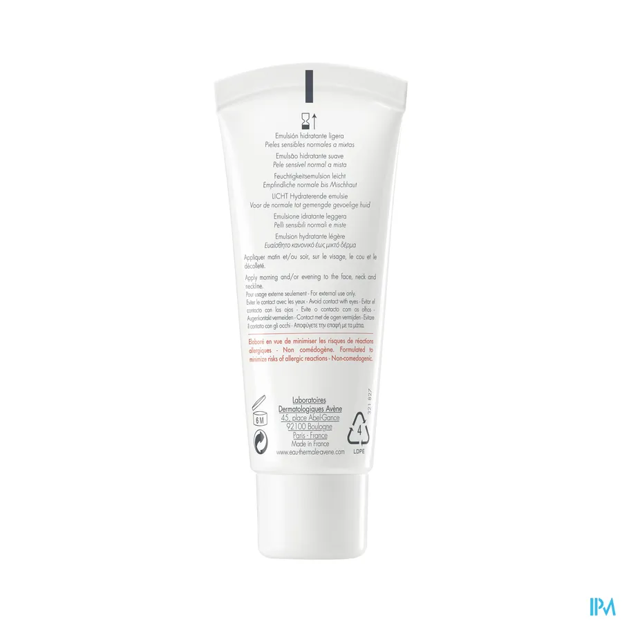 productshot van Avène Hydrance Licht Hydraterende Emulsie voor Normale tot Gemengde Huid 40 ml