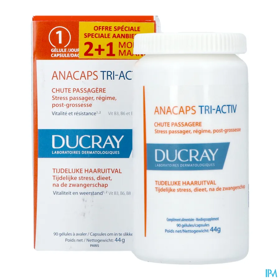 productshot van Ducray Anacaps Tri-activ 90 capsules