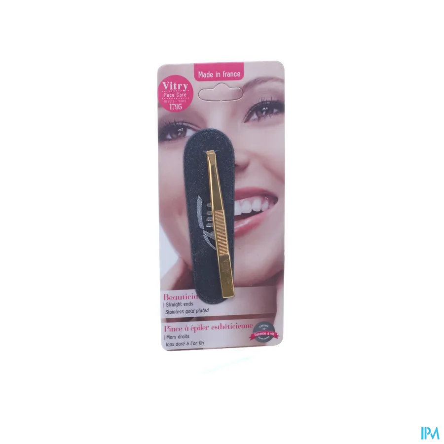 packshot van Vitry Epileerpincet Verguld 1 stuk