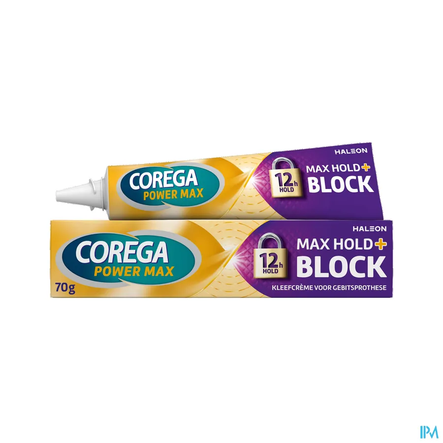 productshot van Corega Max Hold + Block Kleefcrème 70 g