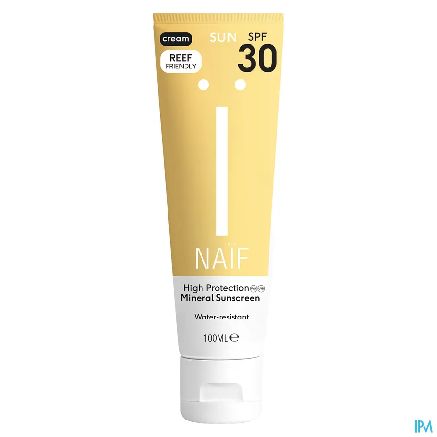 packshot van Naïf Sun Mineral Sunscreen Zonnecrème SPF 30 100 ml