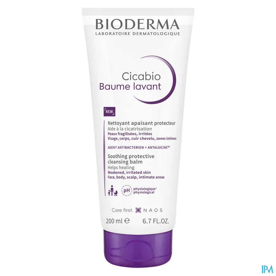 packshot van Bioderma Cicabio Reinigende Balsem 200 ml