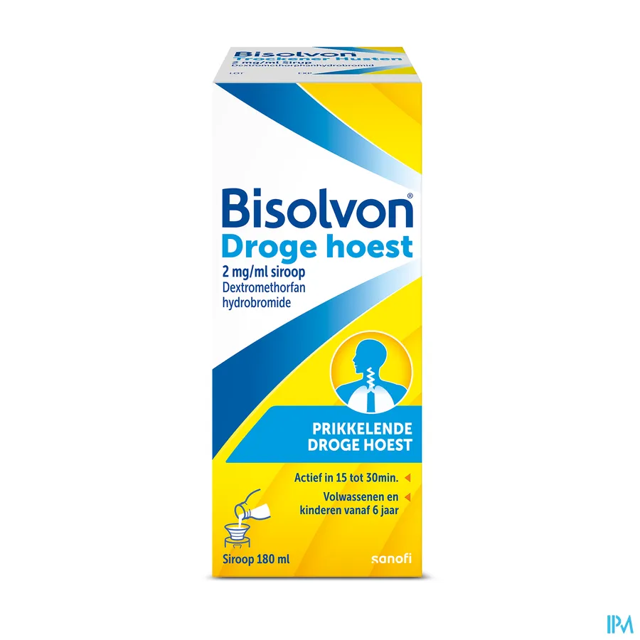 packshot van Bisolvon Droge Hoest 2mg/ml Siroop 180ml