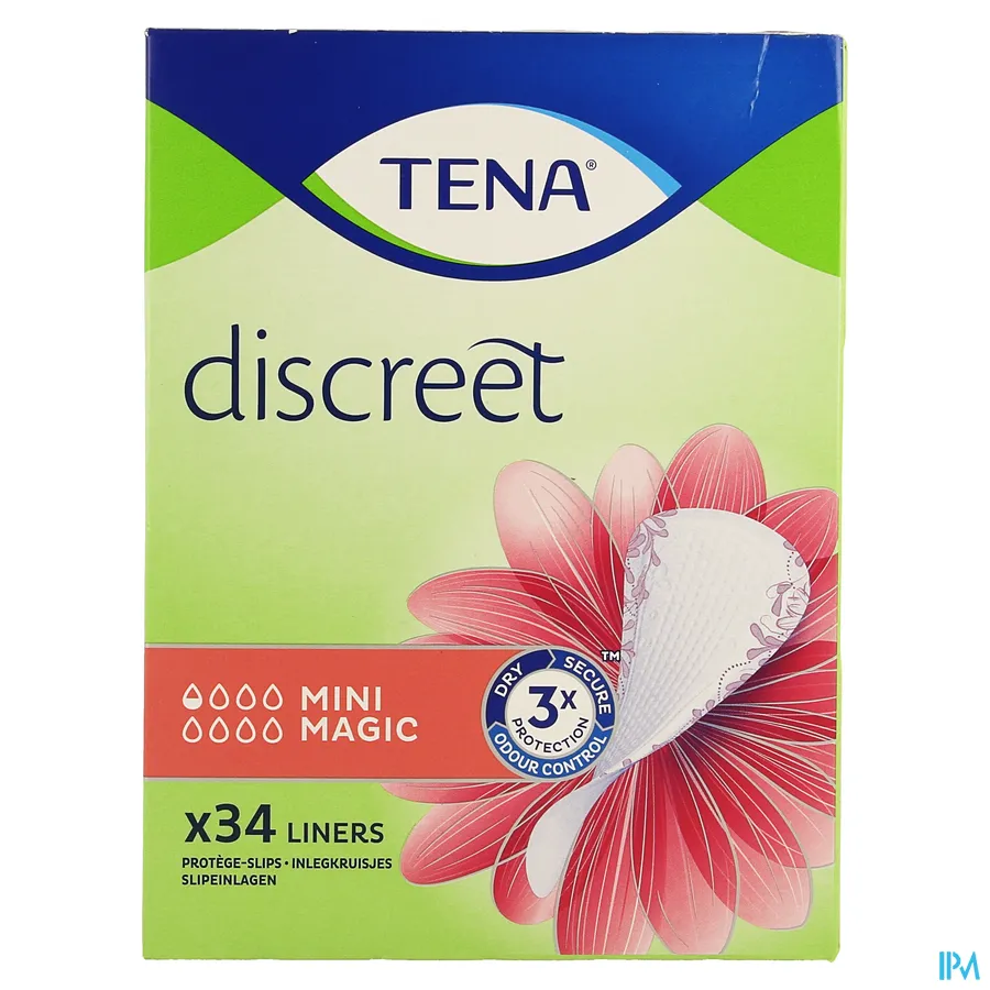 packshot van TENA Discreet Mini Magic 34 stuks