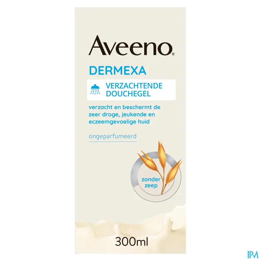 packshot van Aveeno Dermexa Verzachtende Douchegel 300 ml