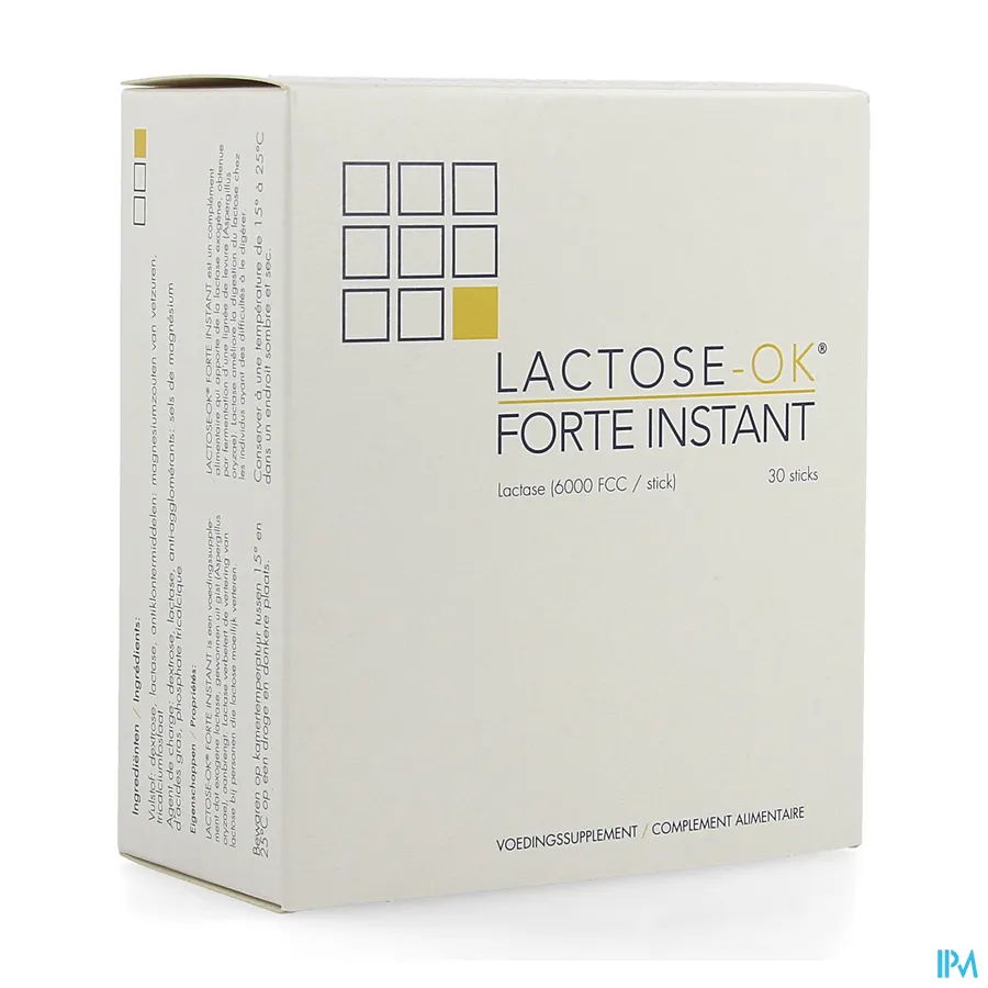 packshot van Lactose-OK Forte Instant 30 Sticks