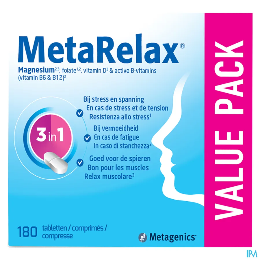 packshot van MetaRelax 180 Tabletten