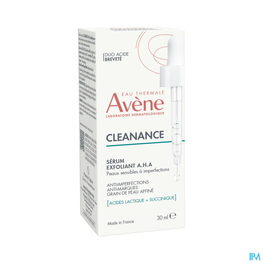 packshot van Avene Cleanance A.H.A. Exfoliërend Serum 30 ml
