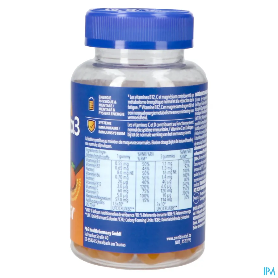 packshot van Omnibionta 3 Energy Gummies 60