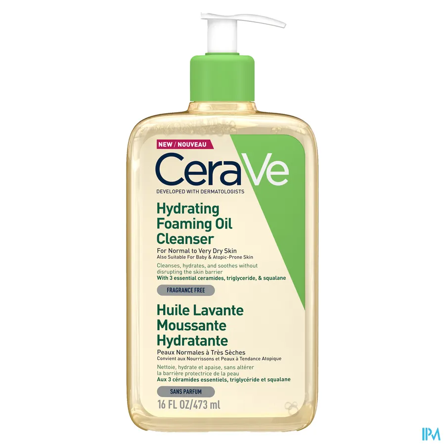 packshot van CeraVe Hydraterende Schuimende Reinigingsolie 473 ml