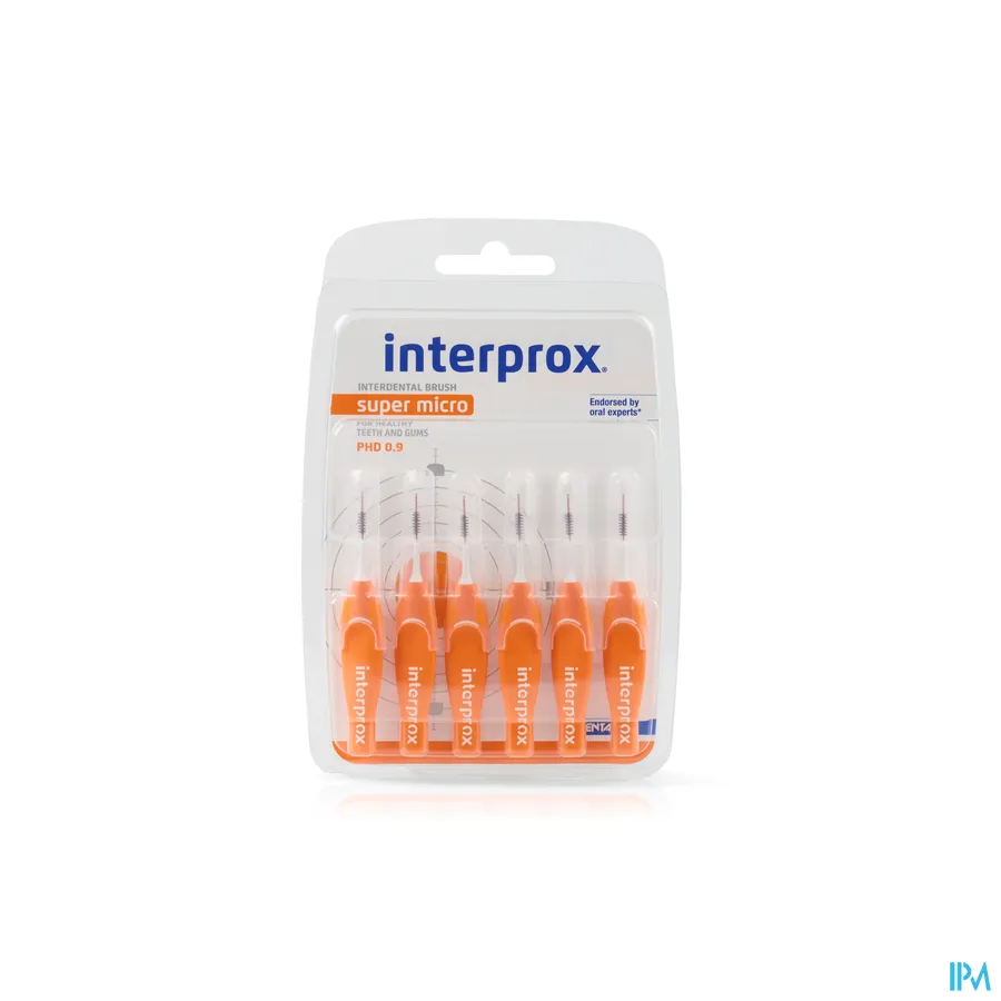 packshot van Interprox Premium Interdentale Borstels Super Micro 0,7 Oranje 6 Stuks