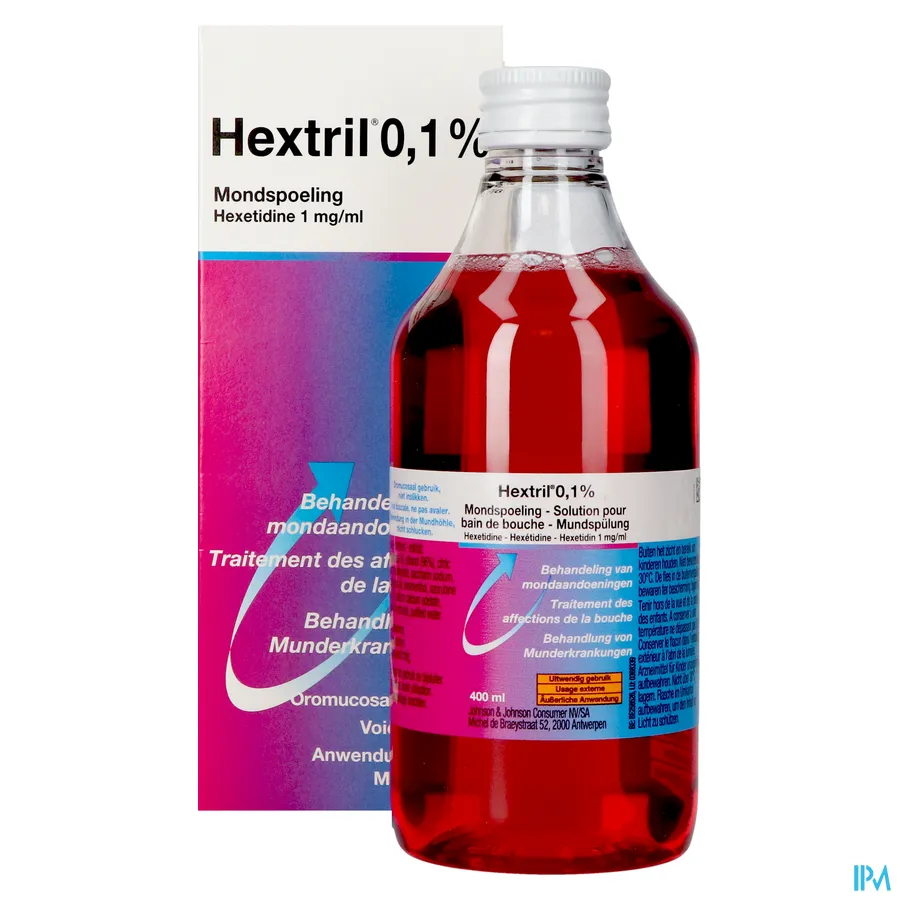 productshot van Hextril 0,1% Mondspoeling 400 ml