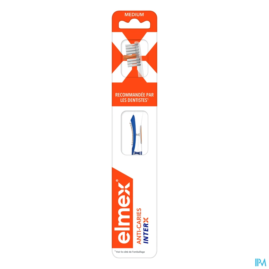 packshot van Elmex Tandenborstel Anti Cariës met X-Haren Medium 1 Stuk