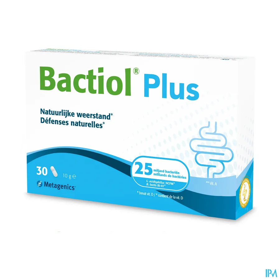 packshot van Bactiol Plus Caps 30+15