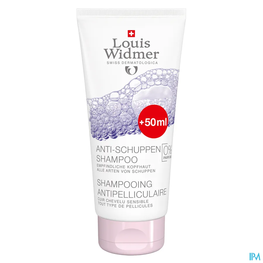 productshot van Louis Widmer Anti-Roos Shampoo zonder Parfum Tube 200 ml