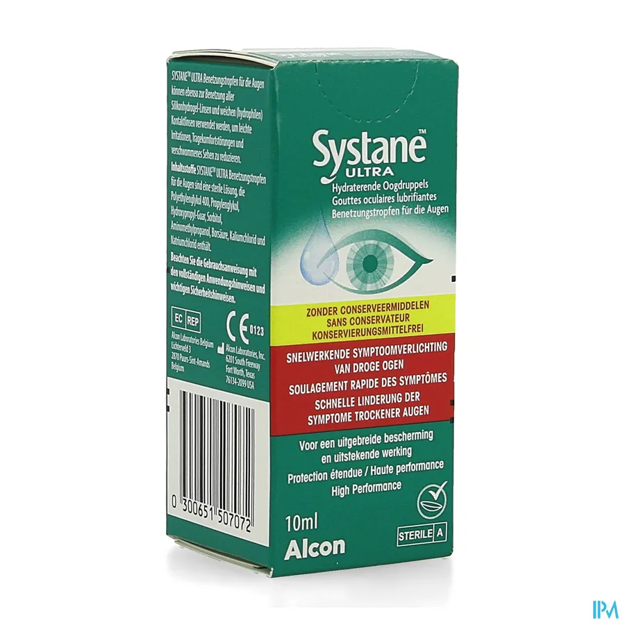 packshot van Systane Ultra Oogdruppels zonder bewaarmiddel 10 ml
