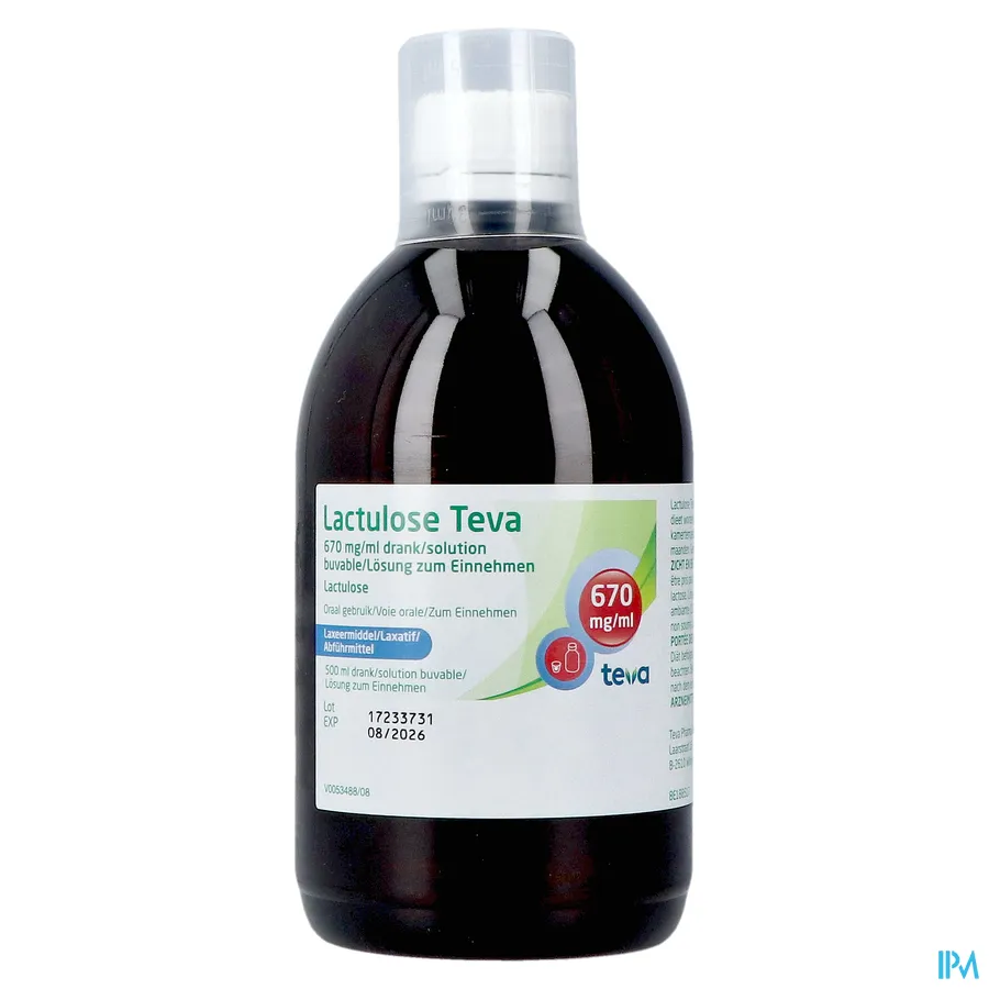 productshot van Lactulose Teva Siroop 500 ml