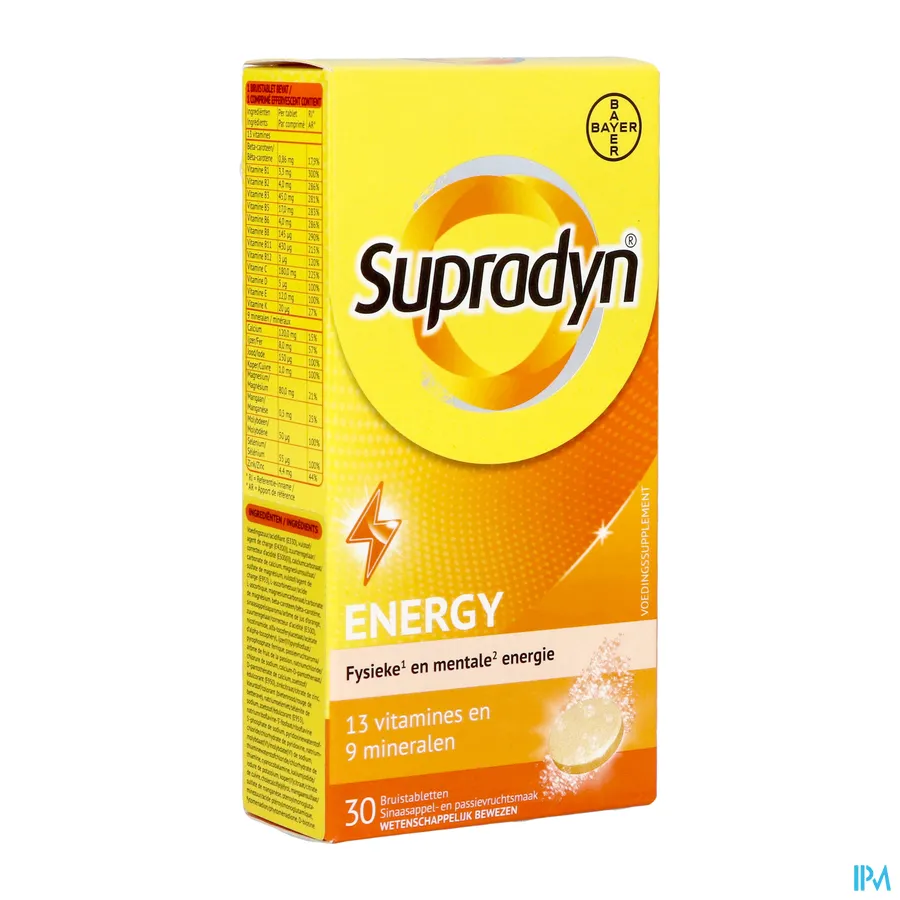 packshot van Supradyn Energy 30 bruistabletten