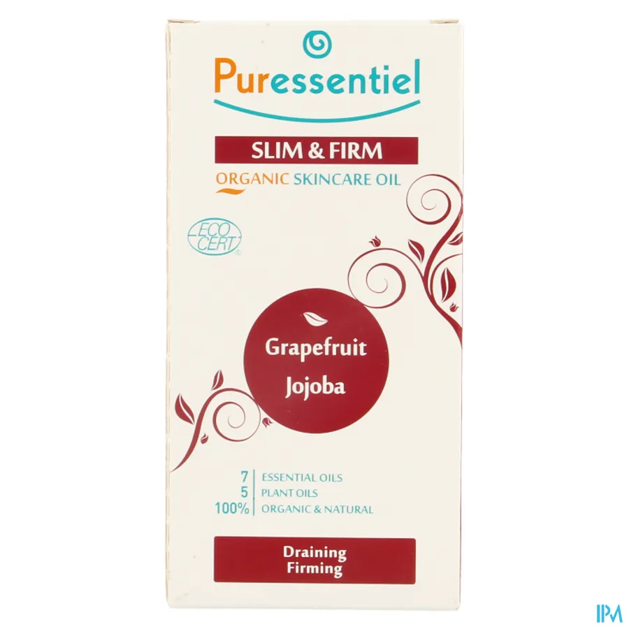 packshot van Puressentiel Bio-Verzorgingsolie Afslanken met Pompelmoes en Jojoba 100 ml