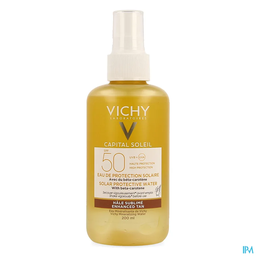 packshot van Vichy Capital Soleil Zonbeschermend Water Optimale Bruine Teint SPF50 200 ml