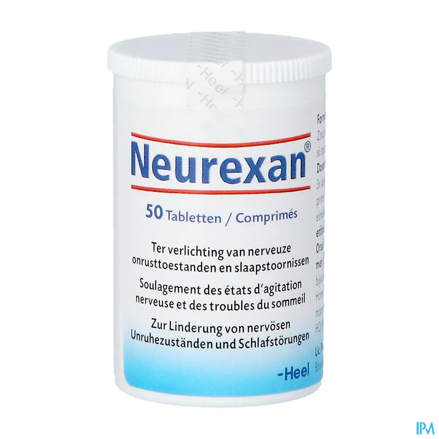 productshot van Neurexan ter Verlichting van Nerveuze Onrusttoestanden en Slaapstoornissen 50 Tabletten
