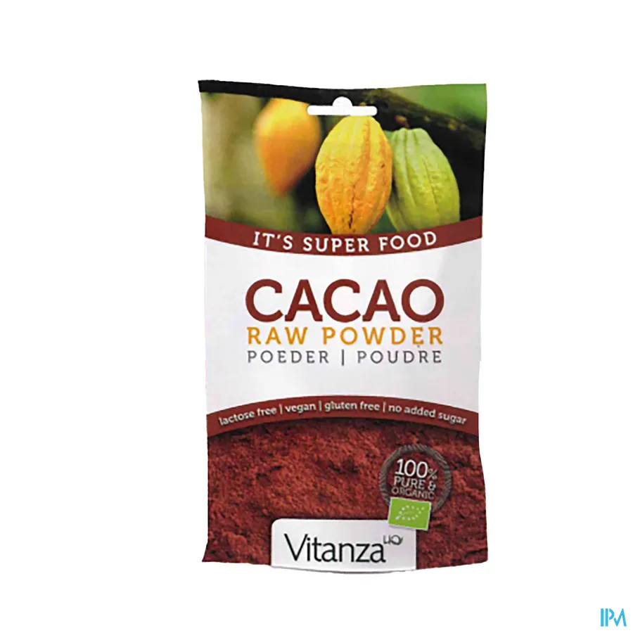 packshot van Vitanza Superfood Cacao Raw Powder 200gr