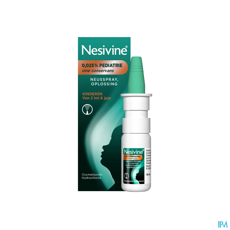productshot van Nesivine Pediatrie 0,025% Sine Conservans Spray 10 ml