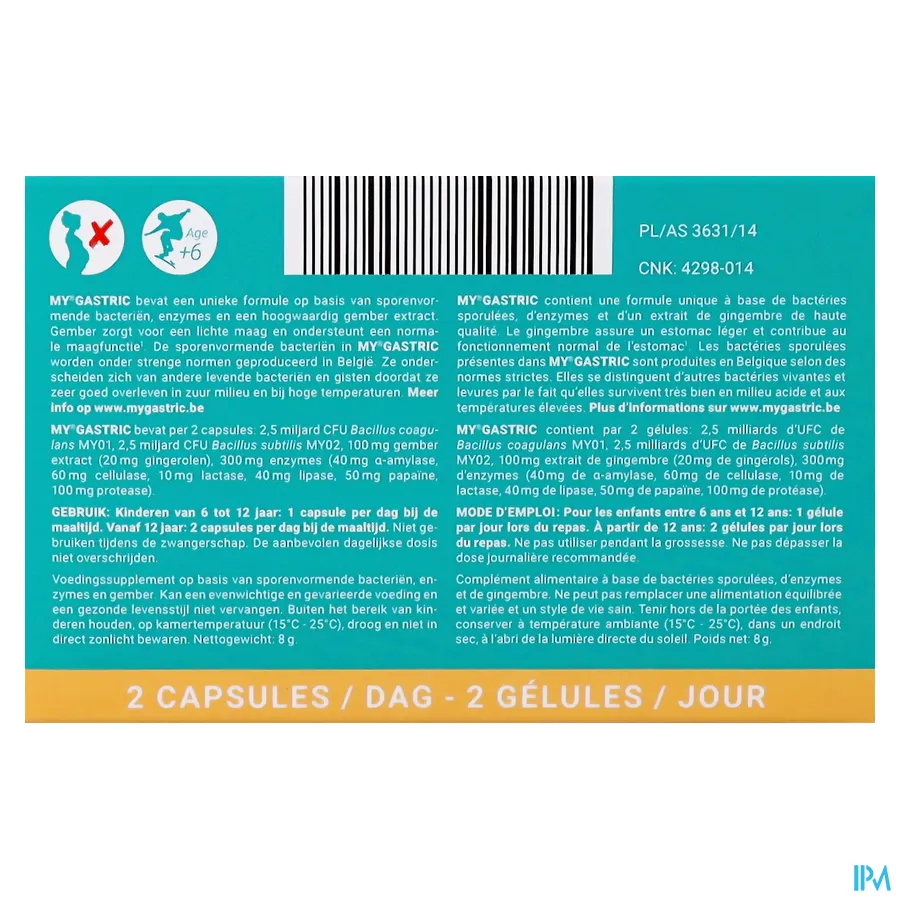 packshot van My Gastric 20 capsules