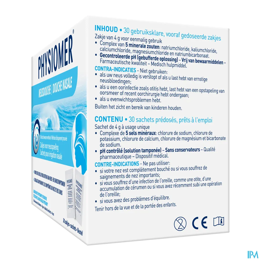 packshot van Physiomer Sinusitis Neusspoeling Zakjes 30 x 4 g