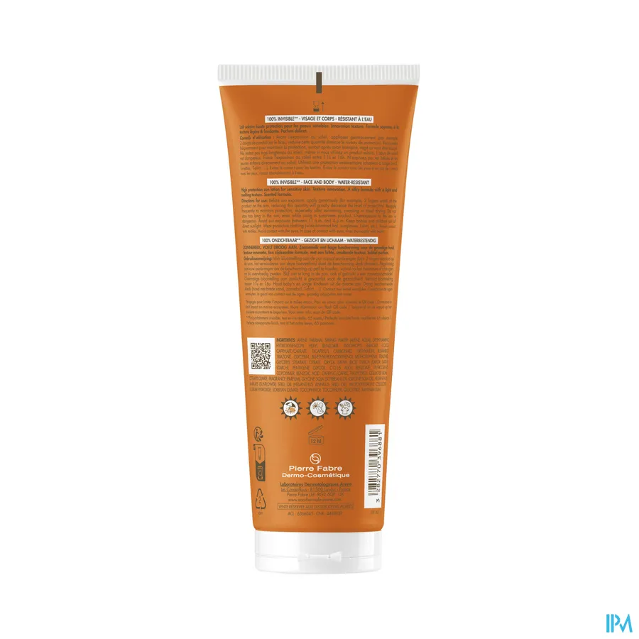 productshot van Avène Zonnemelk SPF 50 250 ml