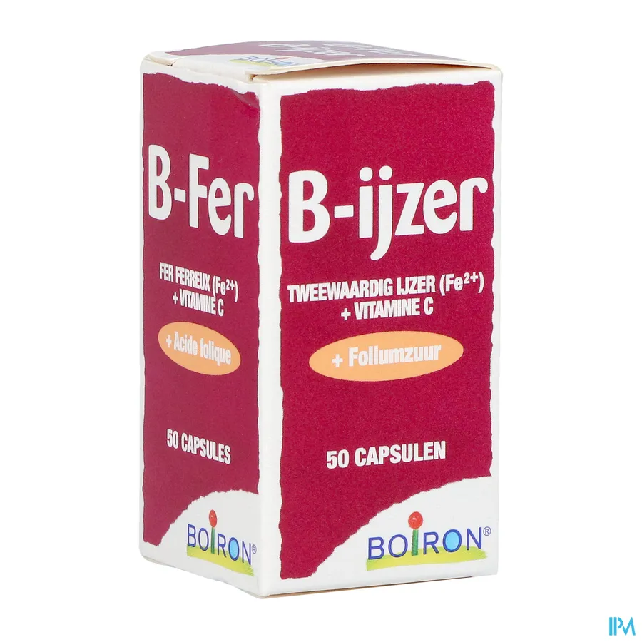 packshot van B-ijzer 50 capsules
