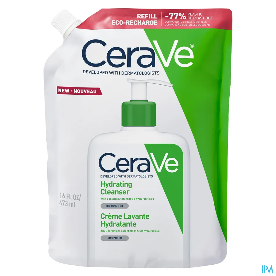 packshot van Cerave Hydraterende Reinigingscrème refill 473 ml
