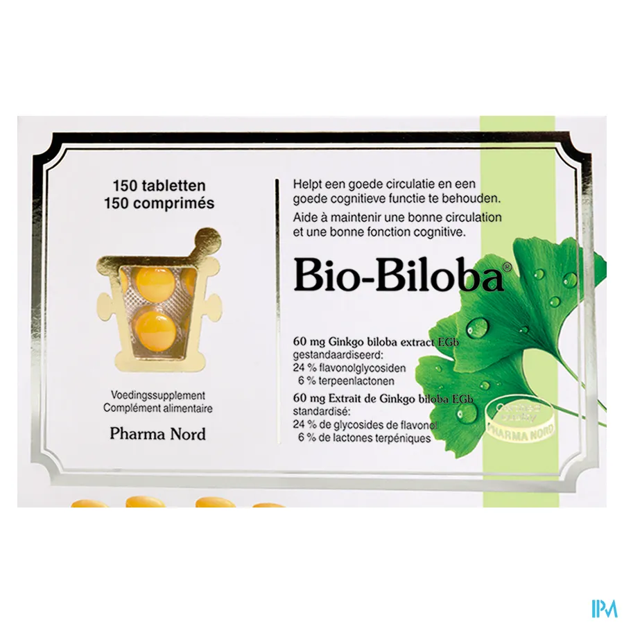 packshot van Bio-biloba 60mg 150 tabletten