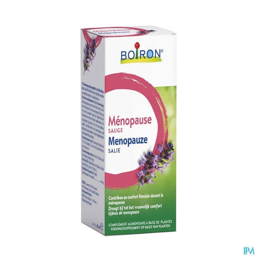 packshot van Boiron Salie -Menopauze- Bijdrage tot het Vrouwelijk Comfort tijdens de Menopauze 60 ml