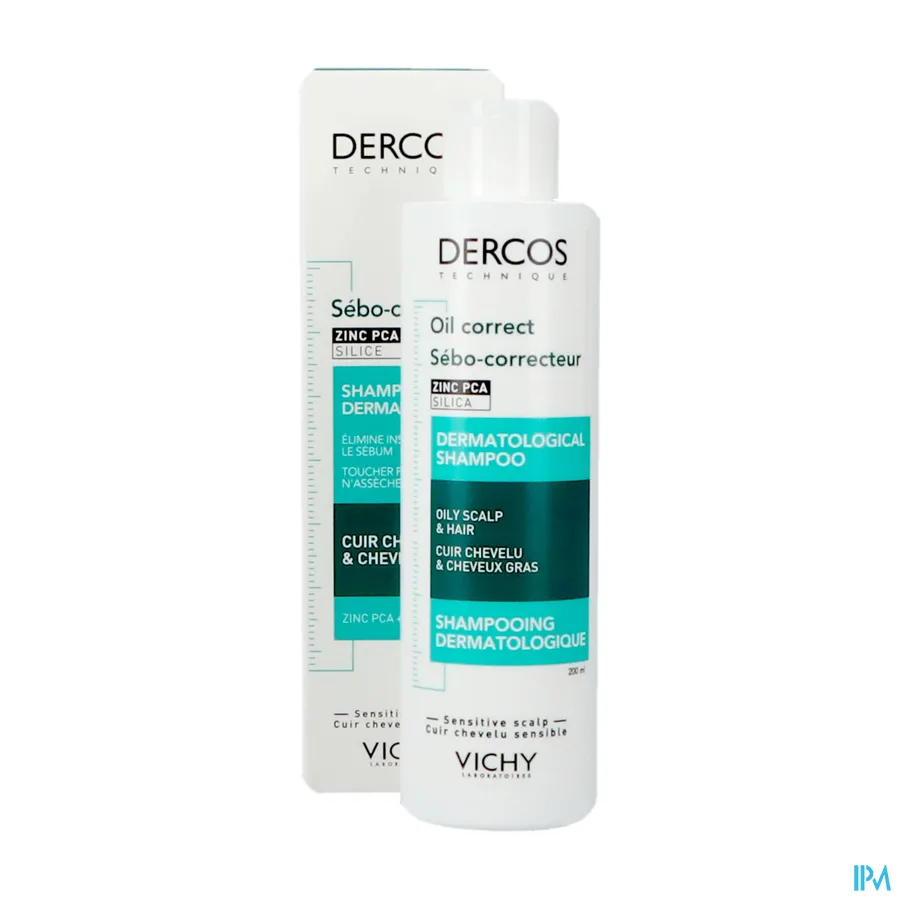 productshot van Vichy Dercos Oil Correct Dermatologische Shampoo 200 ml