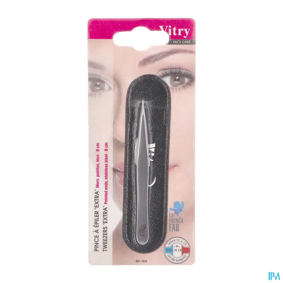 packshot van Vitry Epileerpincet met Extra Puntige Top in Inox