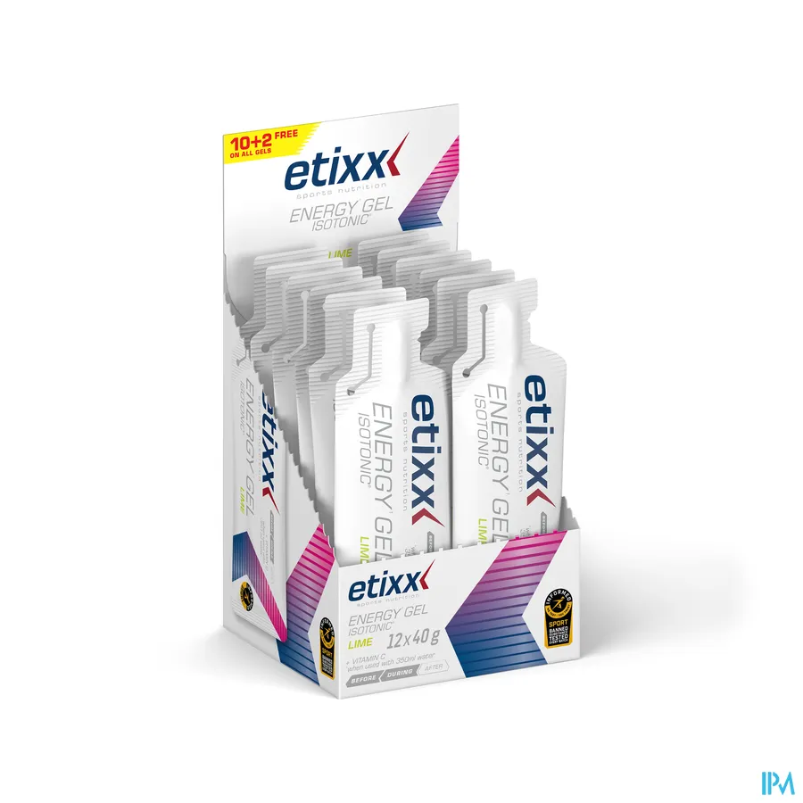 packshot van Etixx Isotonic Energy Gel met Limoensmaak 12 x 40 g
