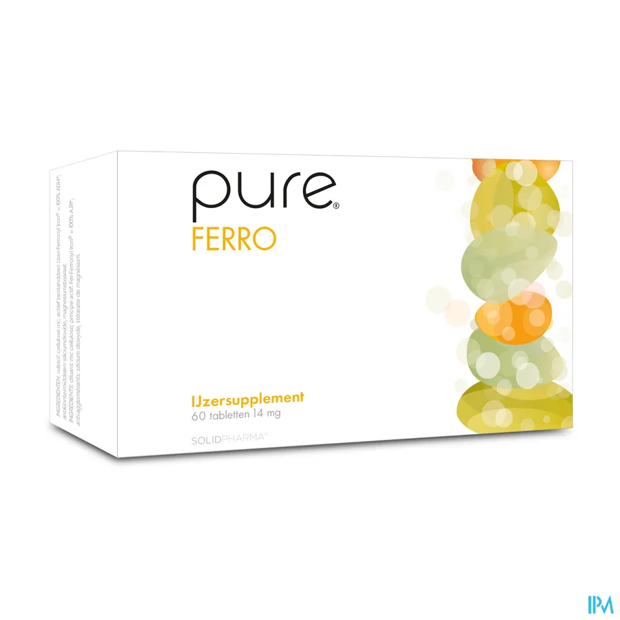 packshot van Pure Ferro 60 tabletten
