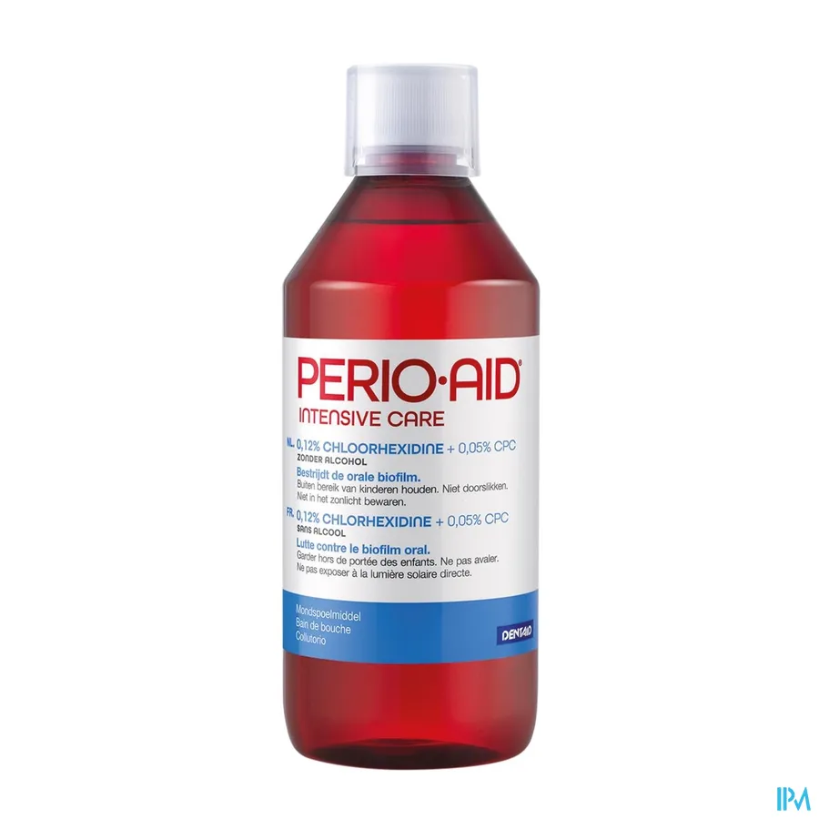 productshot van Perio Aid Intensive Care Mondspoelmiddel met 0,12% Chloorhexidine 500 ml