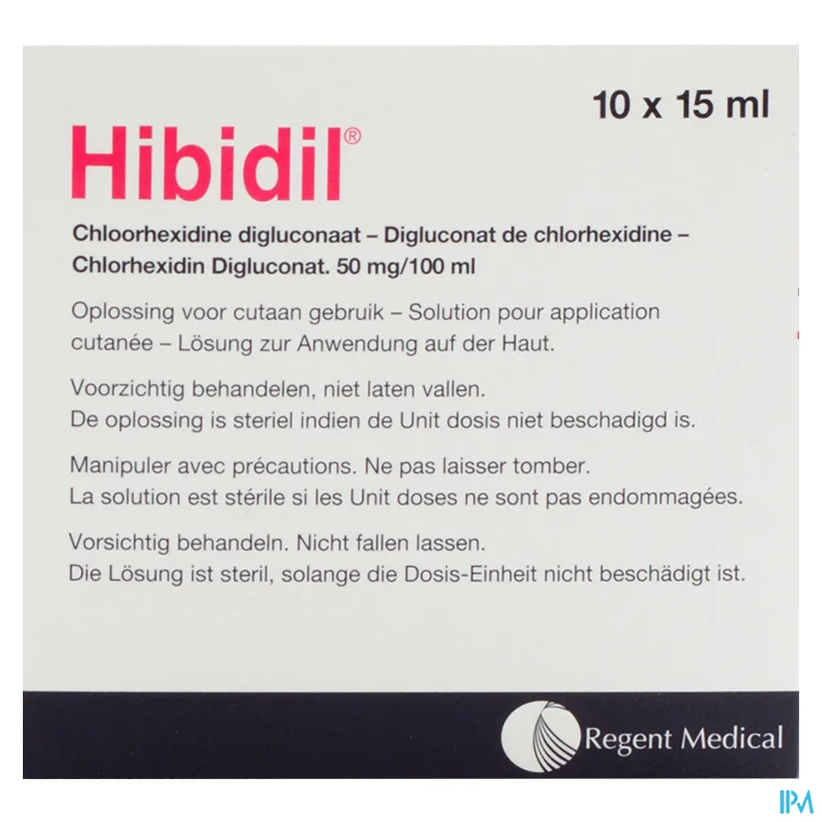packshot van Hibidil 10 x 15ml unidosis